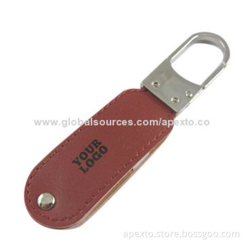 Leather USB Flash Drives with Plug-and-play Function and Up to 32GB Memory Capacity